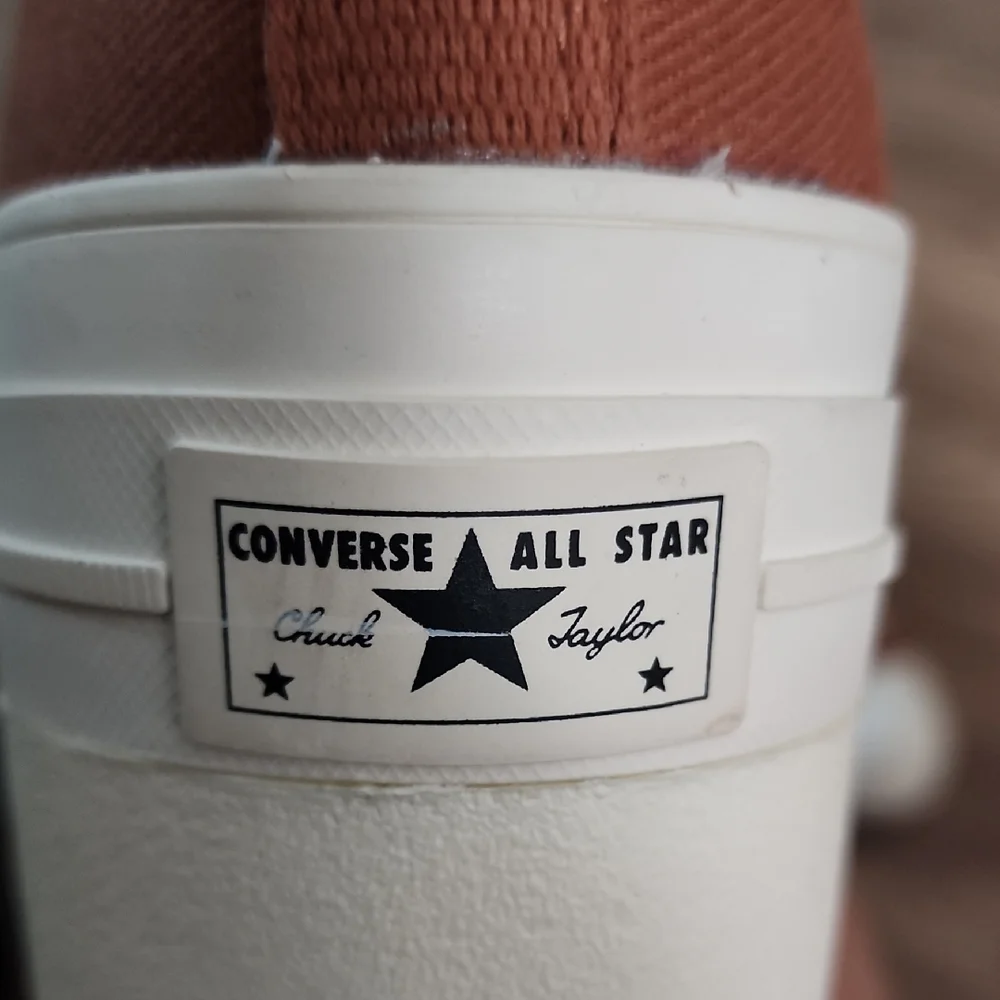 Converse Brown Heeled Boots with White Accents - Picture 12 of 13